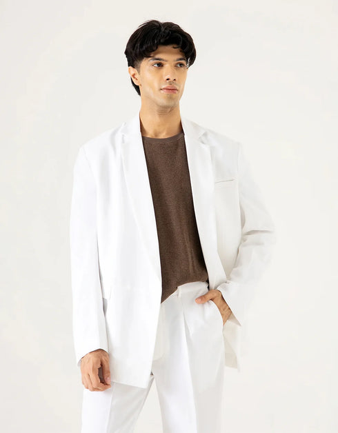 OVERSIZED TAILORED PANAMA BLAZER